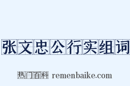 张文忠公行实组词是什么意思的图片